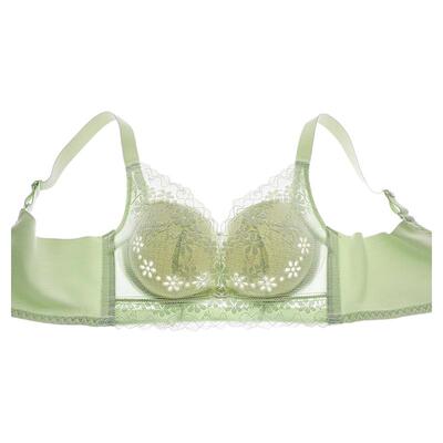 2025内衣女小胸聚拢收副乳提拉防下垂薄款蕾丝无钢圈洞洞杯文胸罩