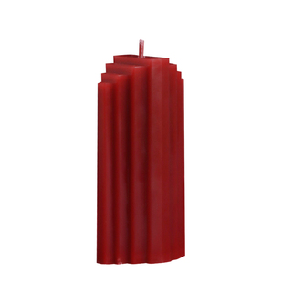 法式复古红色香薰蜡烛家用无烟高级结婚礼庆烛光晚餐装饰烛台摆件