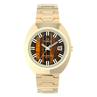 TIMEX天美时Q系列不锈钢复古酒桶表壳怀旧石英手表男士TW2Y45200
