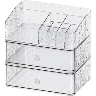 亚克力化妆品收纳盒桌面防尘高级感梳妆台护肤品口红抽屉式置物架