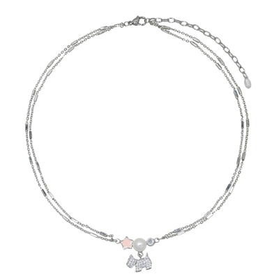 AWE张桂源同款西高地小狗毛衣链