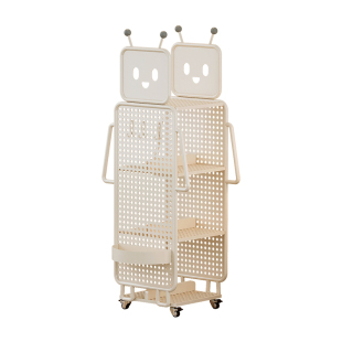 儿童书架落地置物架可移动简易绘本架客厅转角收纳架铁艺小窄书柜