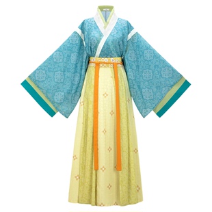 花朝记|琉璃|晋制汉服晋襦半袖交窬裙绣花提花撞色显白春夏旅拍