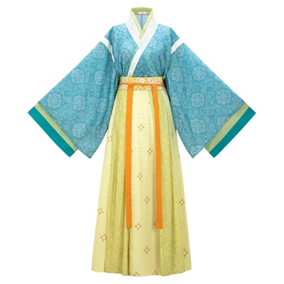 花朝记晋襦交窬裙撞色显白夏汉服