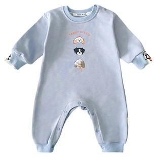 秋季婴儿衣服男宝宝长袖连体衣秋天小月龄外出服超萌可爱哈衣爬服