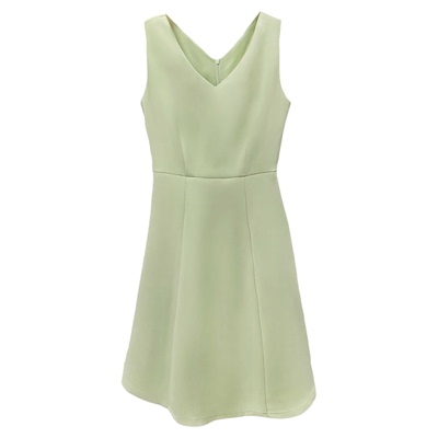 气质通勤V领连衣裙显瘦高级气质