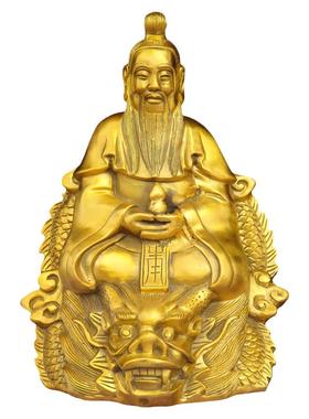 铜中式家居佛堂陆压道君道人神像