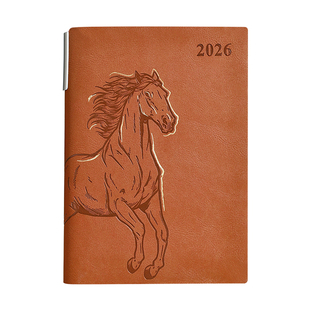 2026年新款日程本日历记事本创意工作效率手册自律打卡计划表软皮商务办公笔记本记录每天一页定制可印logo