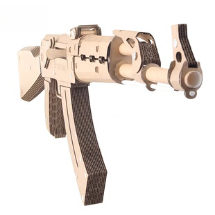 AK47突击步枪纸模型手工瓦楞纸板枪模型材料包可发射枪玩具DIY