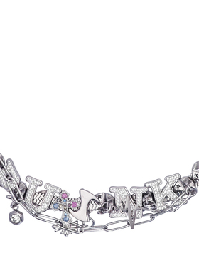 不撞款小众设计字母项链女