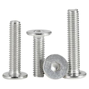 佰瑞特304不锈钢CM圆薄头大平头扁平头螺钉低头内六角螺丝M2M3-M8