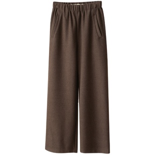 小个子镰刀裤 厚款 160以内女士微廓弯月裤 阔腿长裤 秋冬款 女装