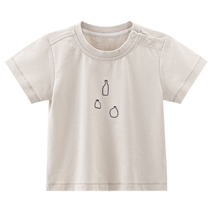 乖奇熊 男女宝宝纯棉短袖T恤夏季薄款可爱衣服婴儿童上衣居家卡通