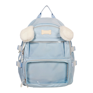 Baachoo原创 大容量娃包可爱小狗痛包双肩电脑包学生日常上学书包