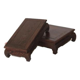 红木雕装饰品明式长方形大号木托明清古典实木奇石架盆景摆件底座