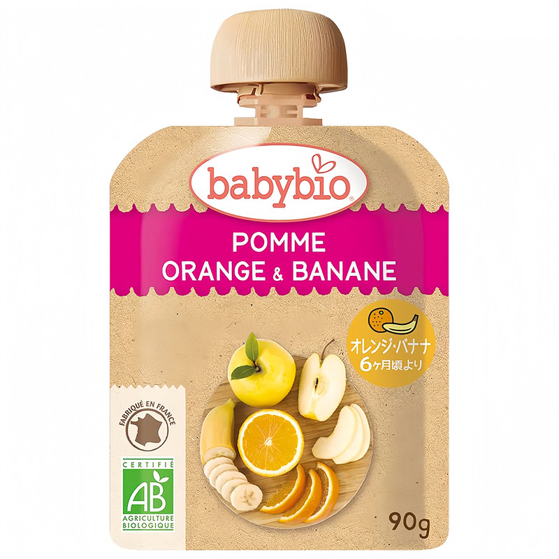 日本进口babybio水果泥无添加6月