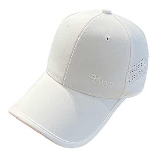 韩系夏季遮脸遮阳棒球帽可扎高马尾鸭舌帽户外运动防晒空顶帽子女