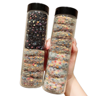 秋冬加粗彩色毛线发圈女2026新款儿童头绳扎头发绳橡皮筋马尾头饰