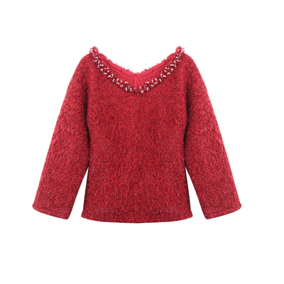 SourceWithU大蝴蝶结毛衣纱裙