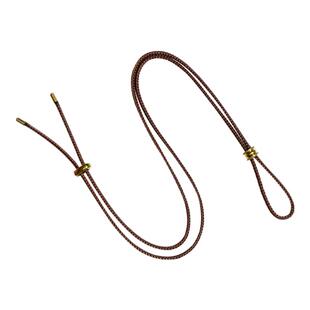 洪菁手作 2.5深棕色 玉石黄金吊坠挂绳八股项链绳男女通用