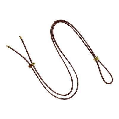 深棕色玉石黄金吊坠八股项链绳