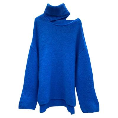 洋气时尚宽松慵懒风高领毛衣上衣