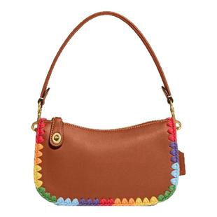 【国内现货】COACH/蔻驰专柜款Swinger腋下包编织花边单肩斜挎包