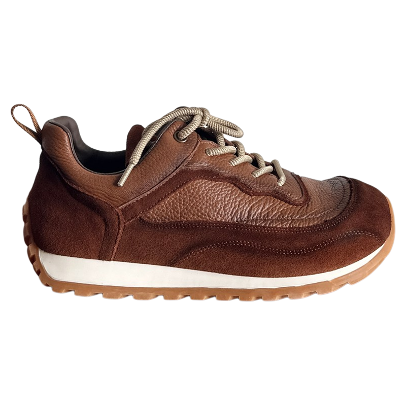 【烁掌柜】2025秋复古学院风真皮女鞋头层牛皮宽松舒适休闲阿甘鞋