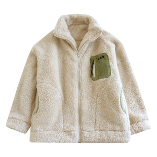 冬季情侣睡衣上衣男女加厚法兰绒保暖珊瑚绒简约拉链纯色单件上装