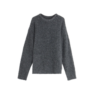 西町村屋慵懒感毛衣女秋冬新款宽松针织简约中长款上衣HD8104526