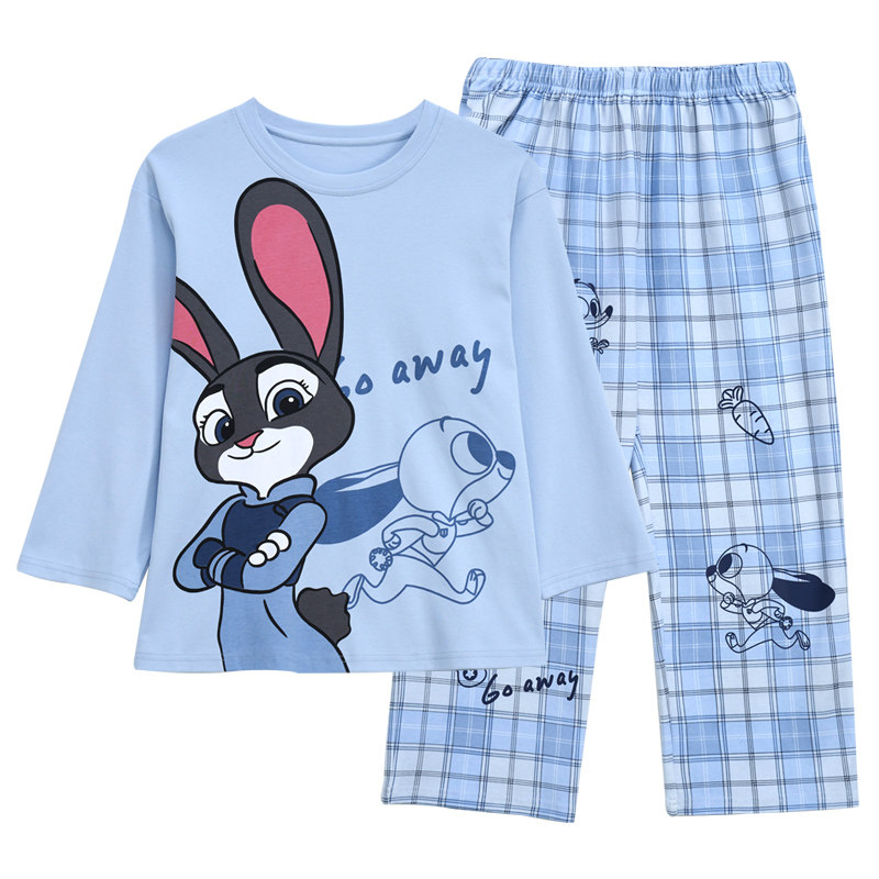 长袖纯棉母女装春秋季朱迪家居服