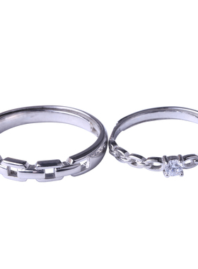 原创纯银闭口情侣戒指情人节礼物