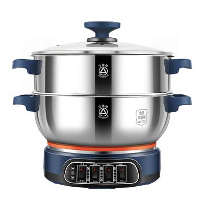 三角牌304定时电热锅0涂层电炒锅