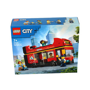 【自营】LEGO乐高城市组60407红色双层观光巴士儿童拼装积木玩具