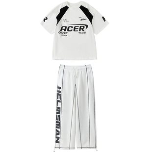 街舞儿童潮服男童嘻哈酷帅T恤hiphop架子鼓服女童爵士舞演出服装