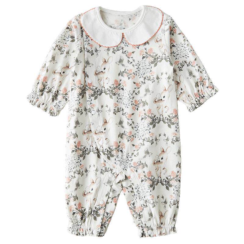 婴儿连体衣OAKFAMILY爬服薄款