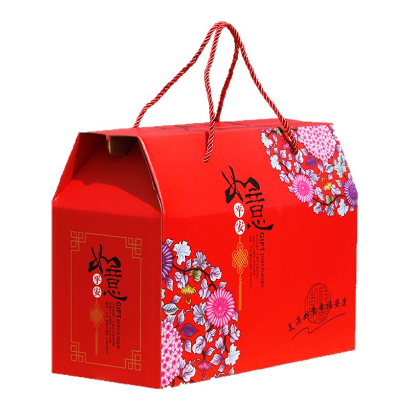 干果包装盒吉祥大礼年货送礼通用干货海鲜手提节日特产礼品盒订制