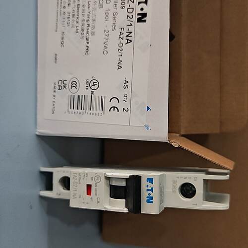 议价伊顿穆勒FAZ-D2/1-NA高分断微型断路器UL认证CSA认证齐全