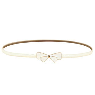 小腰带女真皮牛皮白色小众设计感细皮带时尚百搭夏季装饰配裙裤带