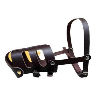 狗狗嘴套牛皮马犬杜宾德牧专用训犬防撞击咬人真皮大型犬口笼口罩