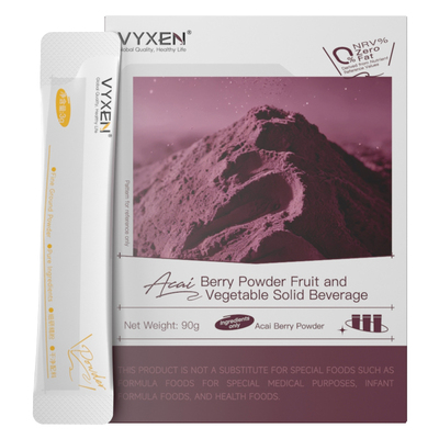 vyxen100%天然纯巴西莓粉冻干有机花青素抗变膳食纤维正品白氧化