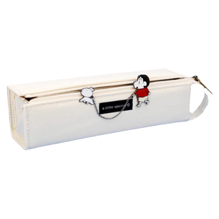 蜡笔小新DIY限定国誉KOKUYO一米新纯笔袋简约ins日系高颜值帆布文具袋男小高中学生初中女生笔盒大容量文具盒