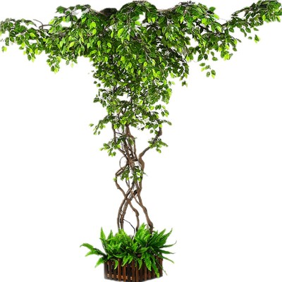 仿真树叶婚庆落地假花藤条室内