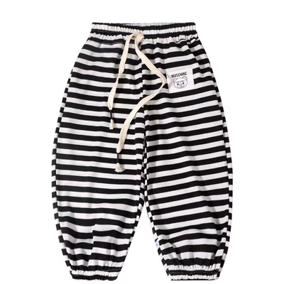 儿童条纹休闲裤新款|千人加购