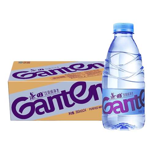 百亿补贴景田饮用纯净水560ml*24瓶整箱包邮360ml小瓶水非矿泉水