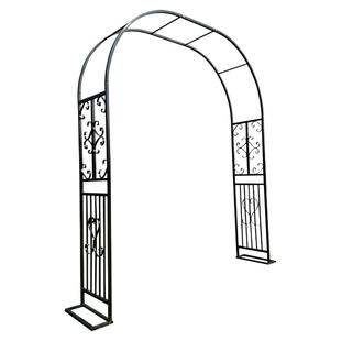 新款欧式编花拱门花架加粗加厚镀锌管爬藤架庭院鲜花园艺户外支架