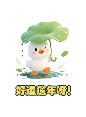 可爱鸭静电玻璃门窗布置装饰贴纸