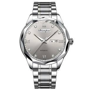 正宗无电池全自动真机械手表男士高档双日历夜光防水透底瑞士品牌