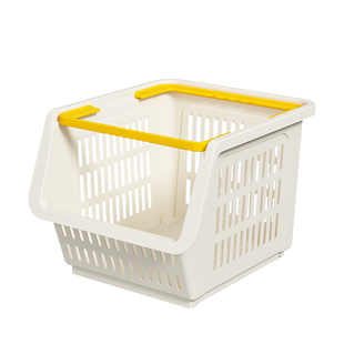 家用塑料可叠加零食玩具收纳筐厨房水果蔬菜收纳篮卫生间洗澡提篮