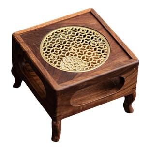 归鸿胡桃木温茶器底座蜡烛温茶炉家庭围炉煮茶烤茶器酒精炉煮茶器